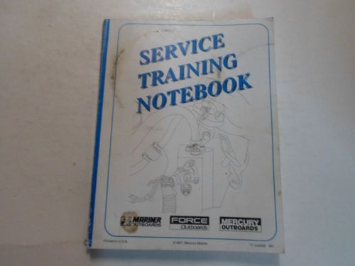 1998 mercury mariner force outboards service training notebook manual stained