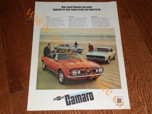 1967 chevrolet camaro #2 article / ad