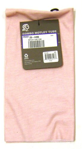New zan headgear pink combo motley tube one size # 26-4486 neck warmer scarf etc