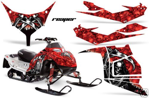 Amr racing decal kit polaris iq race 600 snowmobile sled graphic wrap decals