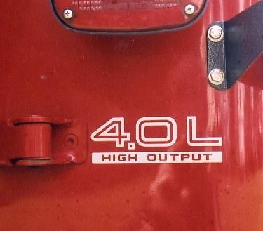 4.0l high output stickers decals emblems fit jeep cherokee