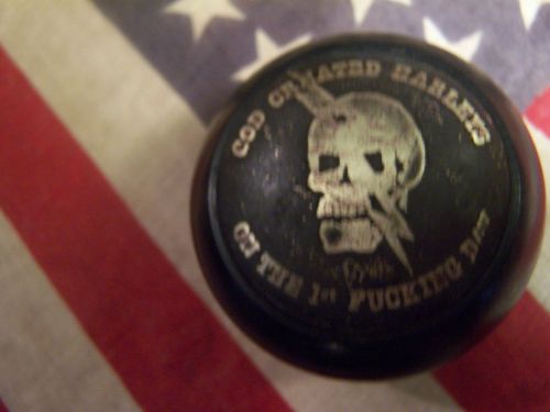 Vintage harley davidson skull shift knob one %er  biker chopper bobber fl el wl