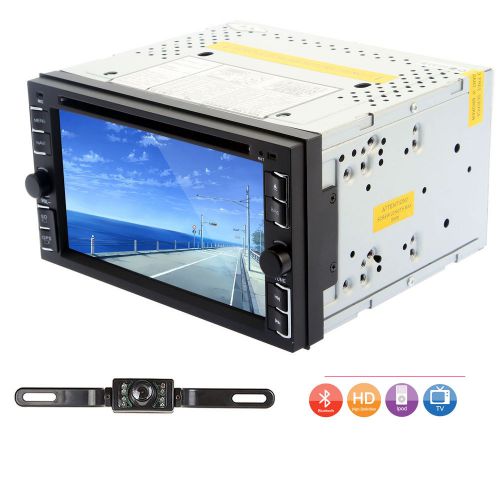 Camera+2din 6.2" car stereo dvd cd mp3 player hd in dash bluetooth ipod tv radio