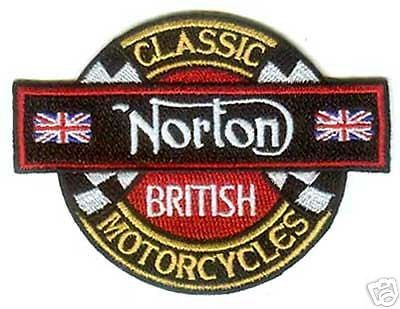 Norton motorcycle 3.75" patch.unique. nice new