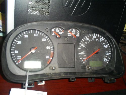 Volkswagen jetta speedometer cluster; (cluster), 2.0l, mph, mt 00