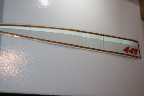Nos yamaha snowmobile decal ornament #1 1976 srx440 left hood decal 8a7-77163