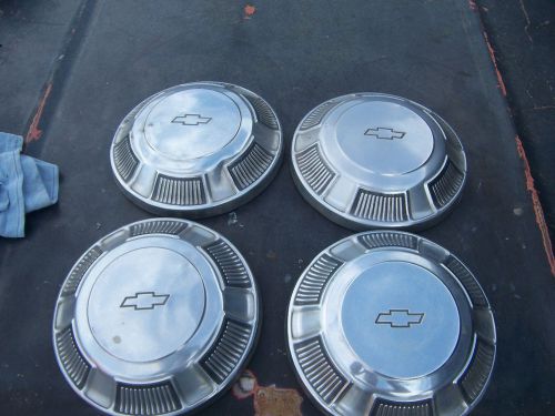 68 69 70 71 72 chevrolet dog dish hub caps set 4 chevy poverty 10 1/2&#034; will ship