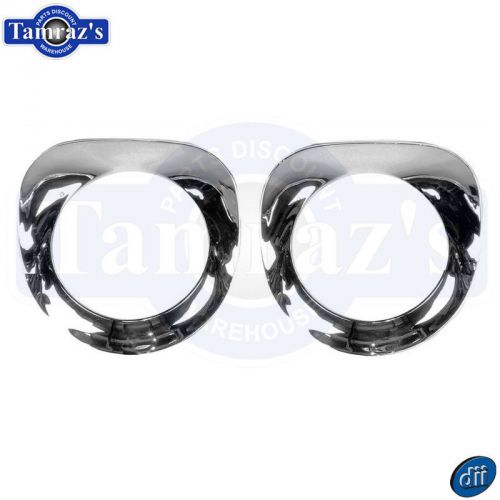 1955-1957 chevy pickup headlight lamp trim ring bezels - 2nd series new