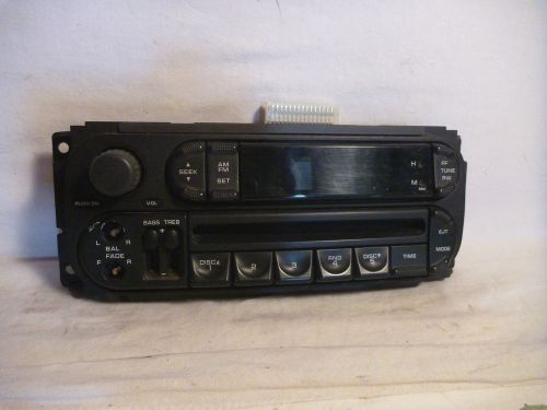 02-06 dodge caravan wrangler neon radio cd face plate p05091556af f50