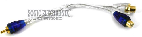 Scosche ercamy 1m-2f 2-channel twisted hex gold rca interconnect y-adaptor cable