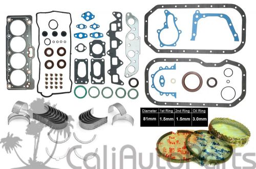 88-93 toyota celica corolla 1.6l 4af 4afe dohc full set rings main rod bearings