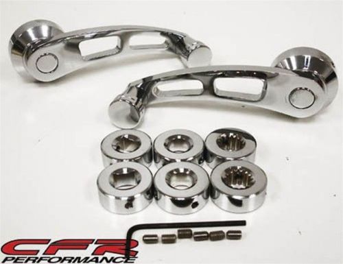 Cfr chrome billet aluminum window crank kit - chevy/ford/mopar/jeep sharp