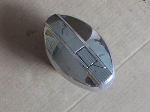 Vintage jaguar chrome flip top gas tank cap rat hot rod fuel lid #189