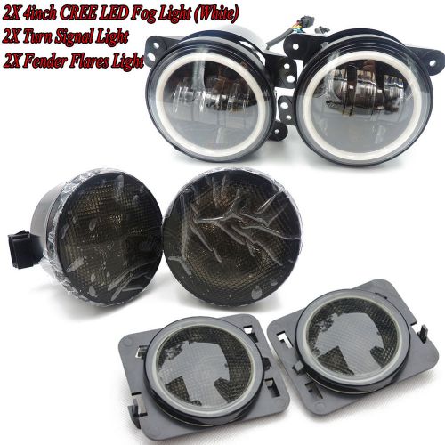 Purchase Jeep 2X 4" Cree LED Fog Light & 2X Front Turning Light & 2X