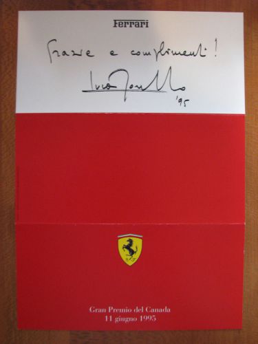 Factory brochure to salute ferrari's 105gp win &amp;alesi's 1st and only. #988/95