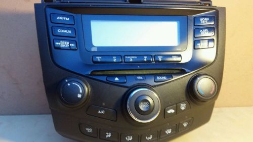 2003-07 oem honda accord cd//rpt/a.sel/rdm am fm radio player w/ac heat control