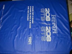 Ferrari 208 gtb gts spare parts catalogue manual    204/81 oe