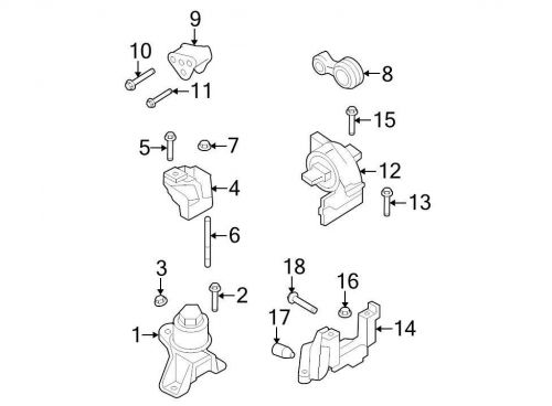 Ford oem auto trans mount bracket 8e5z6031a image 14