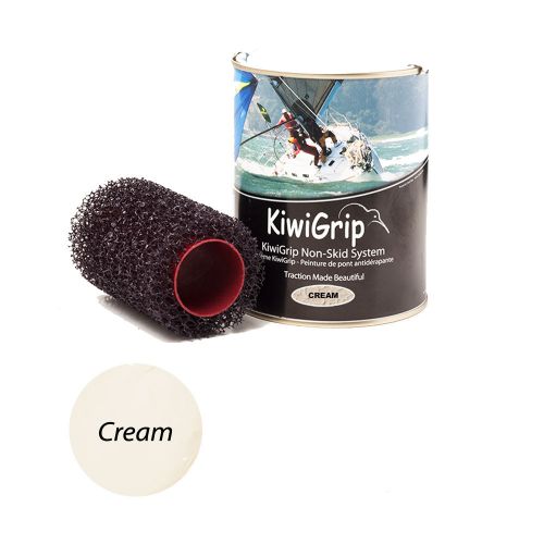 Kiwigrip 1 liter can cream &amp; 4" roller kg1013-1
