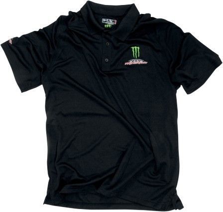 Pro circuit monster mens polo short sleeve t-shirt black/green