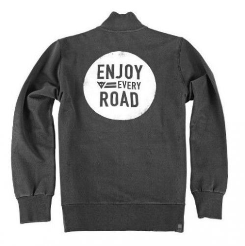Dainese n&#039;joy (enjoy) every road mens zip-up sweatshirt  anthracite gray