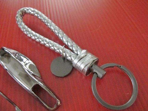 3p g metal key remote fob cover case trim + c pu key chain for porsche panamera