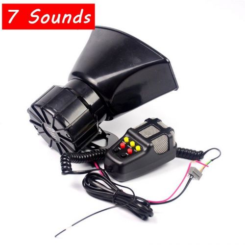 7 sound style 100w car warning siren alarm police ambulance loudspeaker with mic