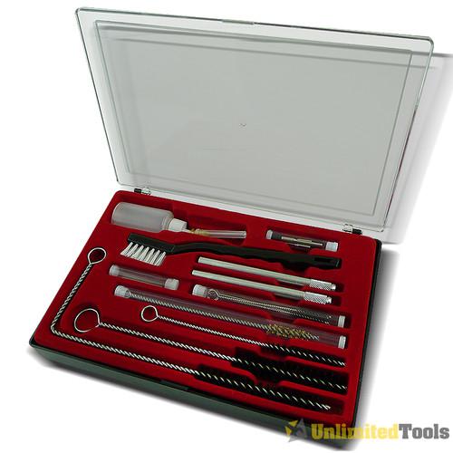 23pc air tool paint spray gun cleaning kit hvlp gravity airbrush case wire brush