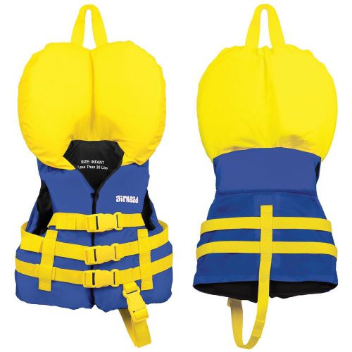 Airhead open sided infant nylon life vest blue/yellow