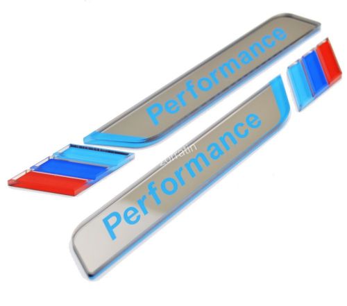 2x m performance 3d side pillar fender decal emblem badge trim for bmw e46 sport