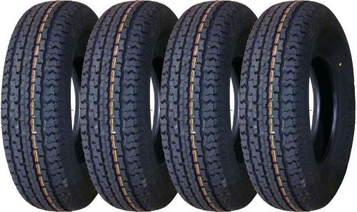 4 new premium grand ride trailer tires st205 75r15  / 8pr load range d - 11015