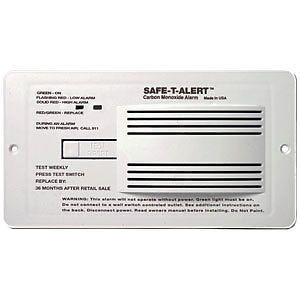 Safe-t-alert co detector, 12v, flush mount, white 65-542-wt
