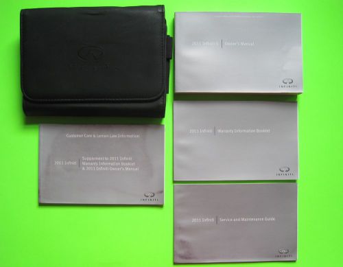 2011 infiniti  g factory owner&#039;s manual set &amp; case *oem*