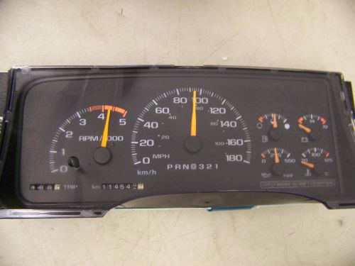Isp1884 gmc sierra 2500 6.5 diesel 1998 speedometer 114 549 km cluster 16221485