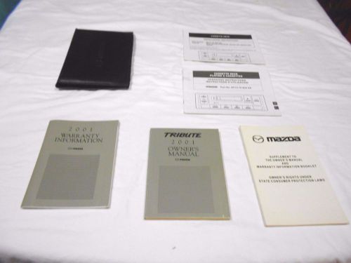 2001 mazda tribute owner manual 5/pc.set &amp; black mazda   factory case,, oem