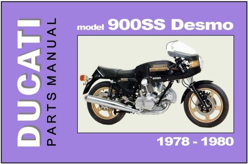 Ducati parts manual 900 ss 900ss desmo 1978 1979 1980 spares list catalog
