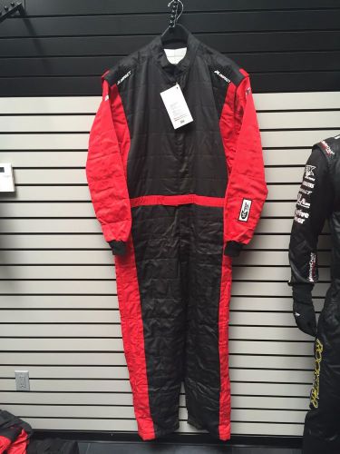 New impact racer driving suit size xxxl black/red sfi 3.2a/5 made in the usa
