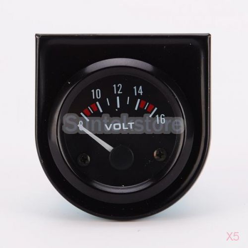 5x classic car 2&#034; 52mm 8-16 voltmeter gauge illuminated universal volt meter