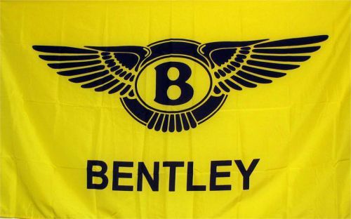 Premium polyester yellow bentley 3&#039; x 5&#039; dealer flag banner