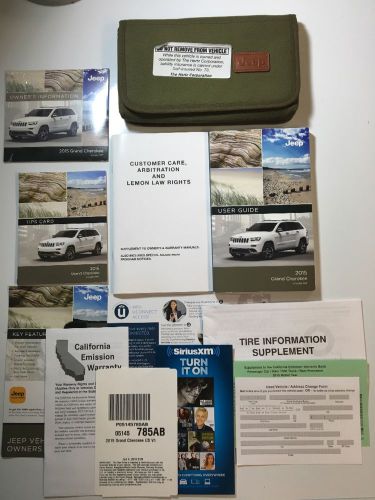 2015 jeep grand cherokee user guide owners manual set #024
