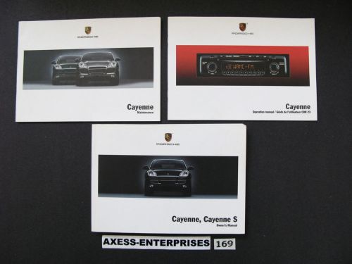 2005 porsche cayenne s owners manual + service book +  cdr23 radio booklet # 169