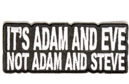 Embroidered motorcycle patch ** its adam and eve patch not adam &amp; steve