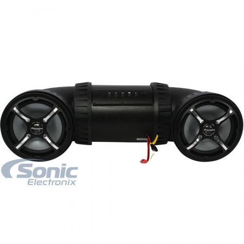 Bazooka ut8200 dual 8&#034; atv/boat/off-road amplified tube bluetooth speaker system