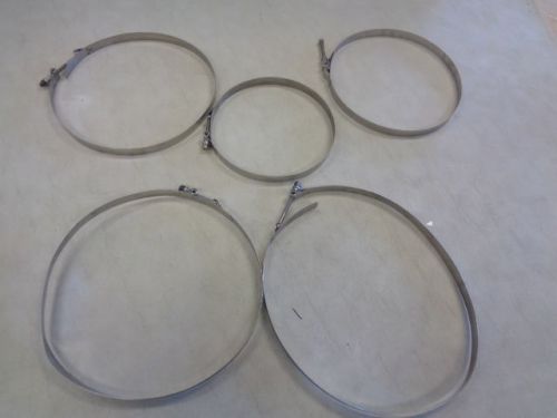 Voss hose clamp lot of ( 5 ) stainless steel marine boat