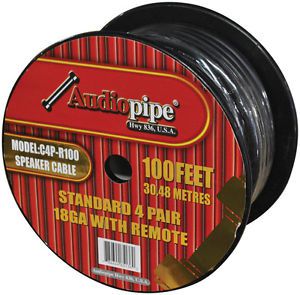 Speed cable 100' 9 wire; 4pr. spkrs + remote audiopipe c4pr100 wire