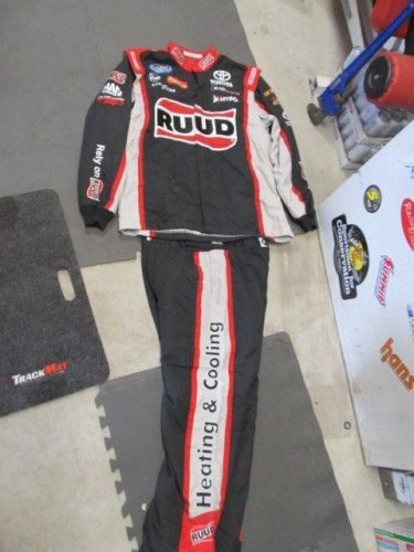 Nascar race used rudd crew fire suit sfi 3-2a/5 nationwide series (#8)