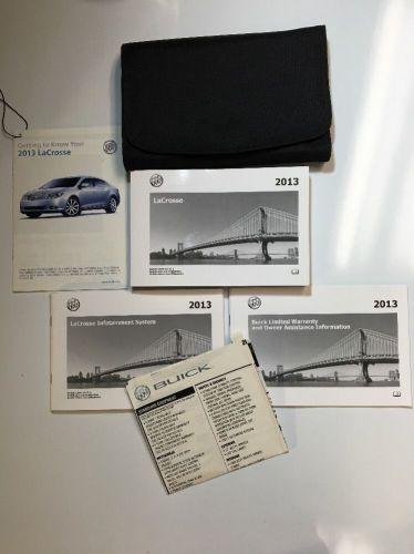 2013 buick lacrosse owners manual set. new!! free same day shipping! #0106