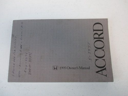 1995 95 honda accord sedan owner&#039;s owners owner manual kit set guide