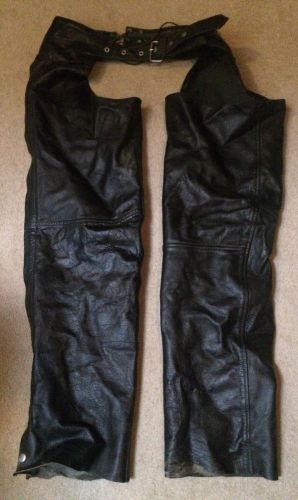 Xl pro force genuine leather motorcycle chaps