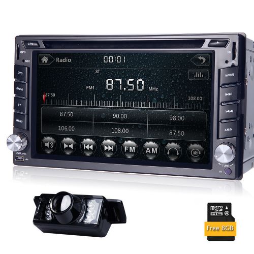 Double-2 din in dash car dvd player radio lcd gps navigation map+backup camera